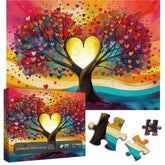 Puzzles en bois rouge cramoisi 1000 pièces